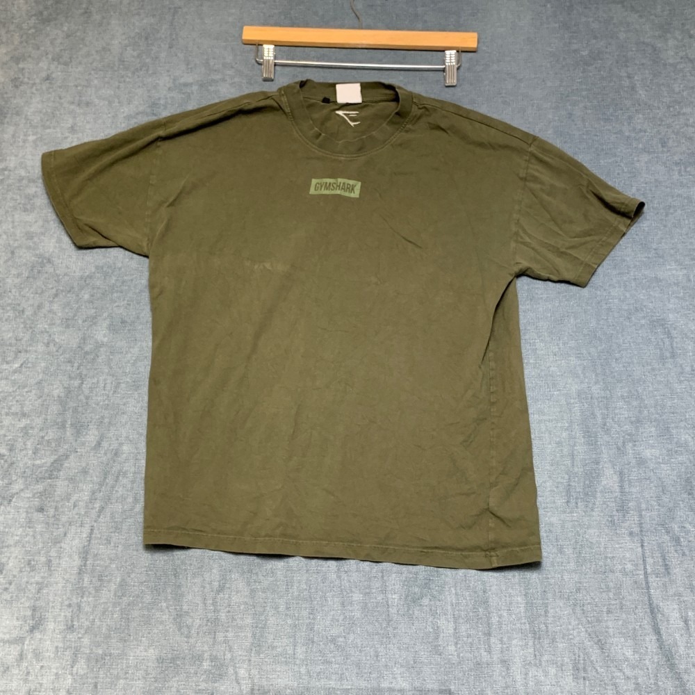 Gymshark Block Oversized T Shirt Womens Large Olive Green Logo Crew Neck Casual